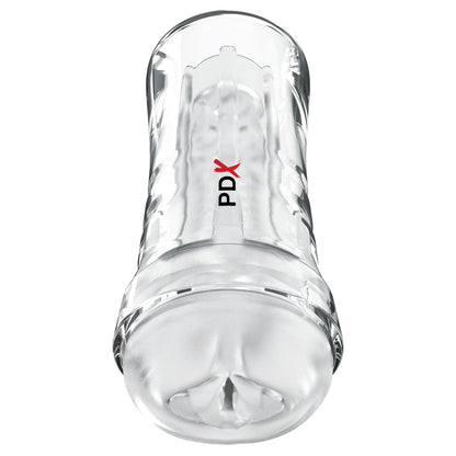 PDX Extreme Wet Pussies - Super Luscious Lips - Clear - Clear Self Lubricating Vagina Stroker - RD440-20