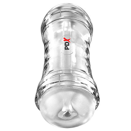 PDX Wet Pussies Super Flip-A-Pussy Over - Clear - Clear Dual Ended Self Lubricating Stroker (Vagina & Ass) - RD446-20