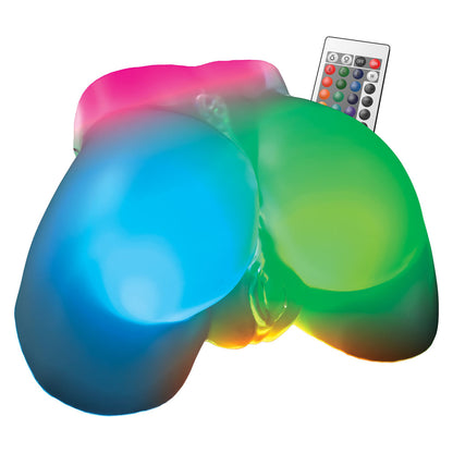PDX Elite Go-Go Booty LED Mega Masturbator - Clear with LED Doggy-Style Masturbator - RD633-20