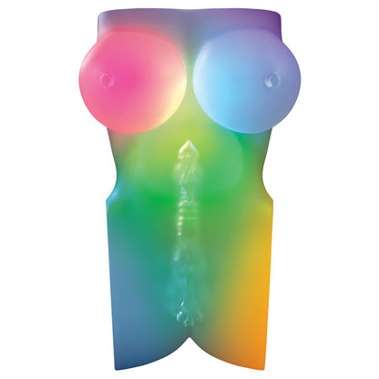 PDX Elite Go-Go Bator LED Mega Masturbator - Clear with LED Mini Torso Masturbator - RD634-20
