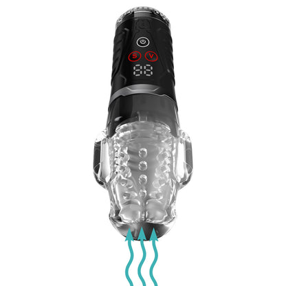 PDX Elite Ultra Milker Pro - Clear USB Rechargeable Vibrating & Sucking Auto Stroker - RD635