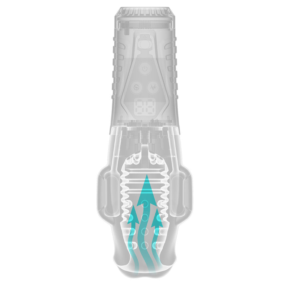PDX Elite Ultra Milker Pro - Clear USB Rechargeable Vibrating & Sucking Auto Stroker - RD635