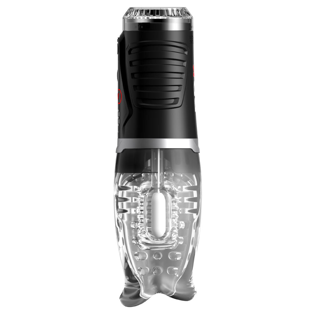 PDX Elite Ultra Milker Pro - Clear USB Rechargeable Vibrating & Sucking Auto Stroker - RD635