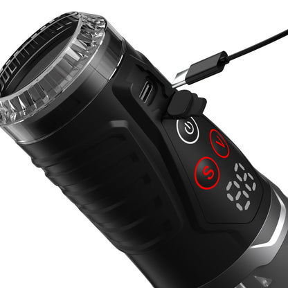 PDX Elite Ultra Milker Pro - Clear USB Rechargeable Vibrating & Sucking Auto Stroker - RD635