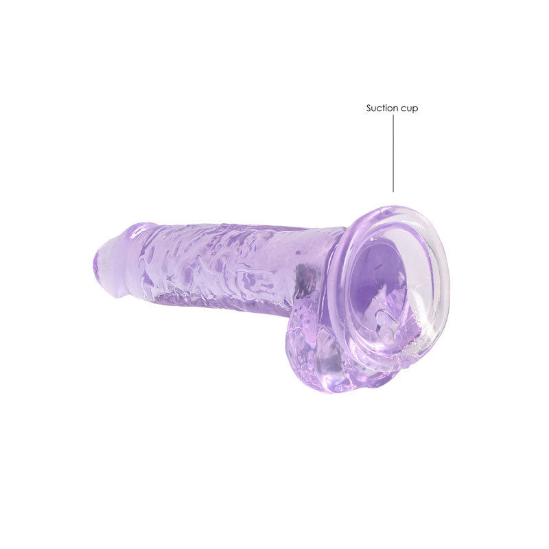 REALROCK 7 Realistic Dildo With Balls - Purple 17.8 cm Dong-REA091PUR