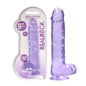 RealRock 9 Realistic Dildo With Balls - Purple 22.9 cm Dong - REA093PUR