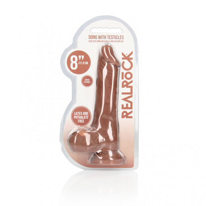 REALROCK 8 Realistic Dong with Balls - Tan - Tan 20.3 cm Dong - REA095TAN