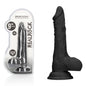 REALROCK 9 Realistic Dong with Balls - Black - Black 22.9 cm Dong - REA096BLK