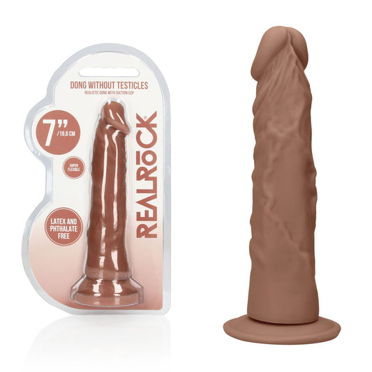 REALROCK 7 Realistic Dildo - Tan - Tan 17.8 cm Dong - REA098TAN