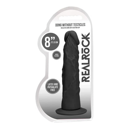 REALROCK 8 Realistic Dildo - Black 20.3 cm Dong - REA099BLK