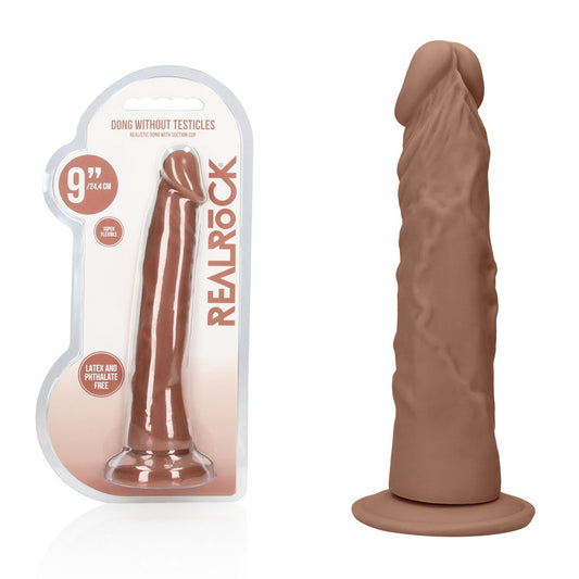 REALROCK 9 Realistic Dildo - Tan - Tan 22.9 cm Dong - REA100TAN