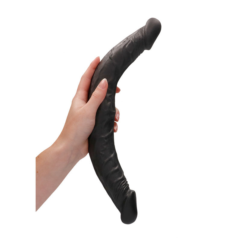 REALROCK 14 Double Dildo - Black 36 cm Double Dong - REA102BLK