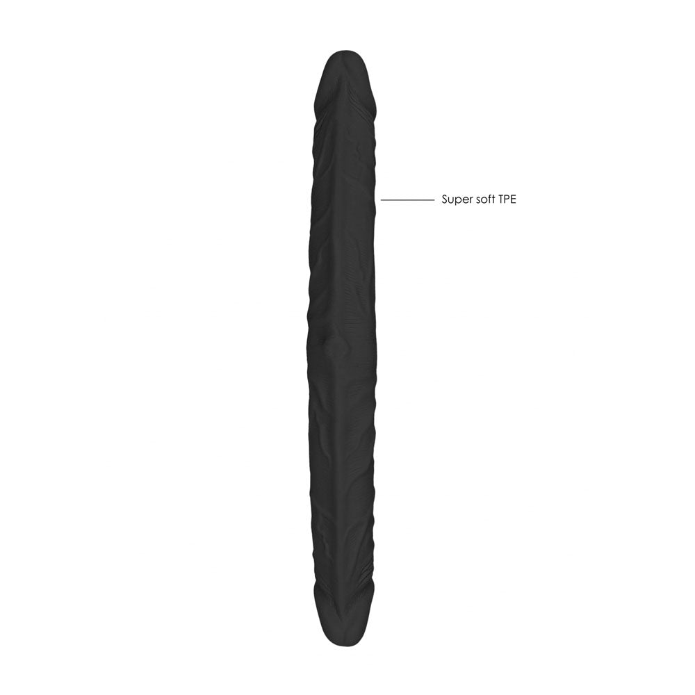 REALROCK 18 Double Dildo - Black - Black 46 cm Double Dong - REA103BLK