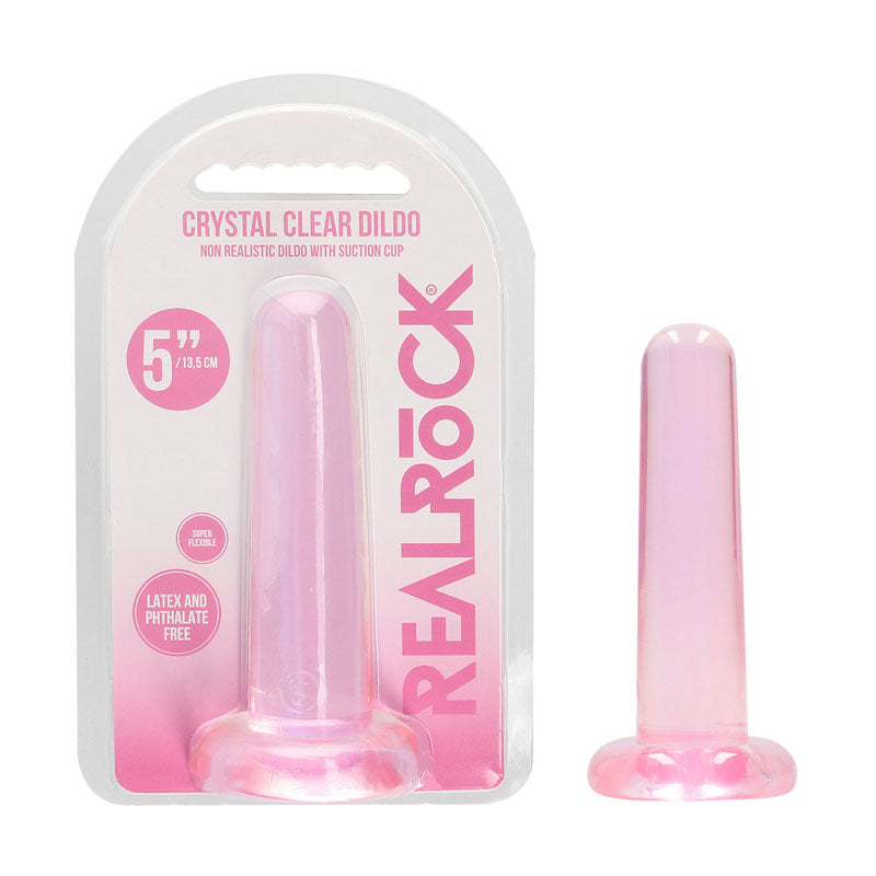 REALROCK Non Realistic Dildo With Suction Cup - 13.5 cm - Pink 13.5 cm Dong - REA108PNK