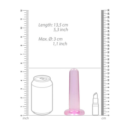 REALROCK Non Realistic Dildo With Suction Cup - 13.5 cm - Pink 13.5 cm Dong - REA108PNK