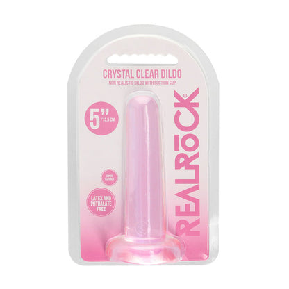 REALROCK Non Realistic Dildo With Suction Cup - 13.5 cm - Pink 13.5 cm Dong - REA108PNK