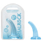 REALROCK Non Realistic Dildo With Suction Cup - 11.5 cm - Blue - Blue 11.5 cm Curved Pegging Dong - REA109BLU