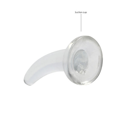 REALROCK Non Realistic Dildo With Suction Cup - 11.5 cm - Clear 11.5 cm Curved Pegging Dong - REA109TRA