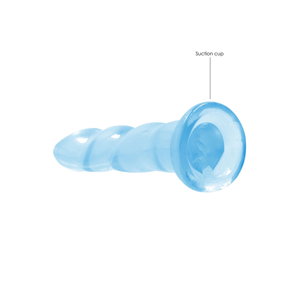 REALROCK Dildo With Suction - 17 cm - Blue - Blue 17 cm Dildo - REA110BLU