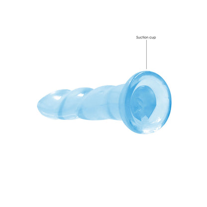 REALROCK Dildo With Suction - 17 cm - Blue - Blue 17 cm Dildo - REA110BLU