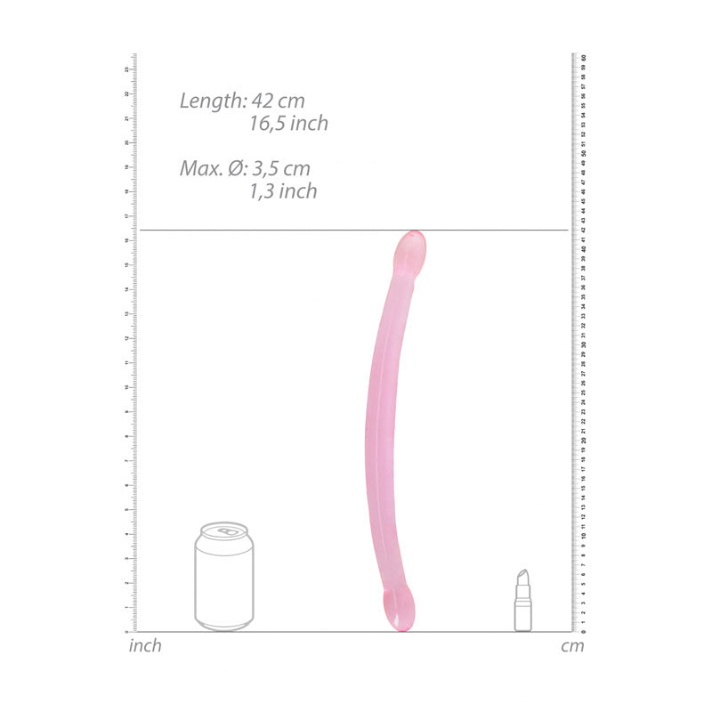 REALROCK Non Realistic Double Dong 17 - Pink 42 cm Double Dong - REA112PNK