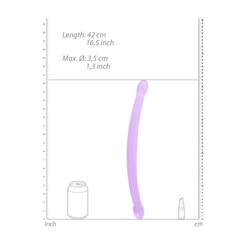 REALROCK Non Realistic Double Dong 17 - Purple 42 cm Double Dong - REA112PUR