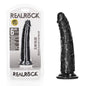 REALROCK Realistic Slim Dildo without Balls - 15.5 cm Black (6'')