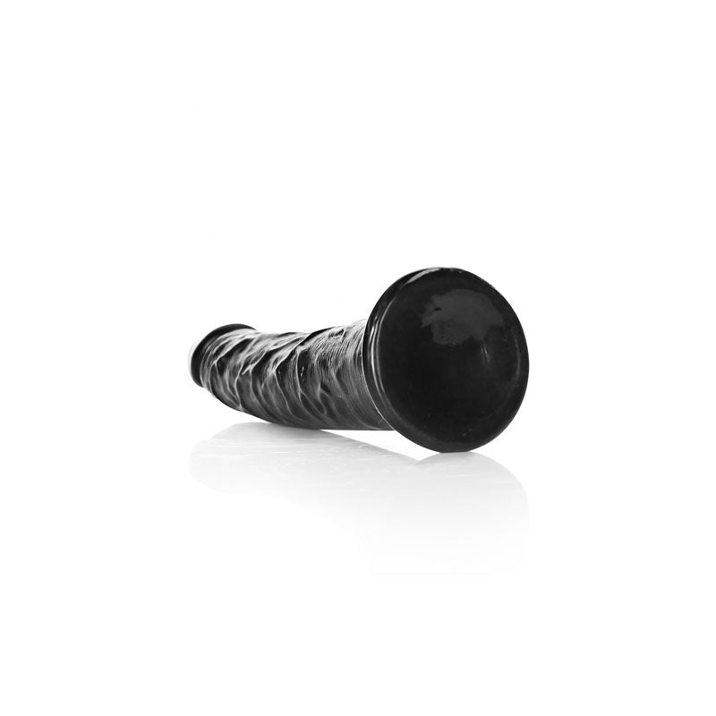 REALROCK Realistic Slim Dildo without Balls - 15.5 cm Black (6'')