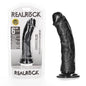 REALROCK Realistic Regular Curved Dildo with Suction Cup - 15.5 cm Black (6'') Dong