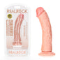 REALROCK Realistic Regular Curved Dildo with Suction Cup - 15.5 cm Flesh (6'') Dong