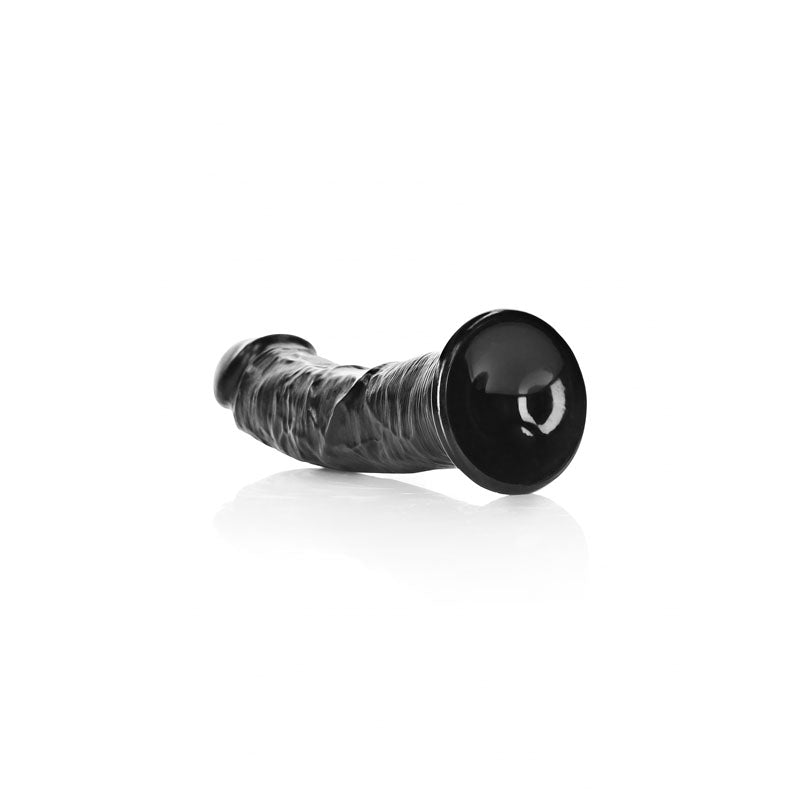 REALROCK Realistic Regular Curved Dildo with Suction Cup - 18 cm - Black 18 cm (7) Dong-REA117BLK