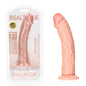 REALROCK Realistic Regular Curved Dildo with Suction Cup - 18 cm Flesh (7'')