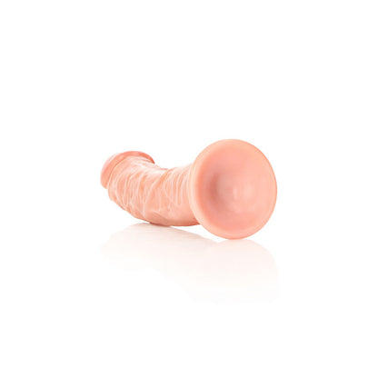 REALROCK Realistic Regular Curved Dildo with Suction Cup - 18 cm Flesh (7'')