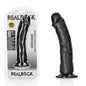REALROCK Realistic Regular Curved Dildo with Suction Cup - 20 cm - Black 20 cm (8) Dong - REA118BLK