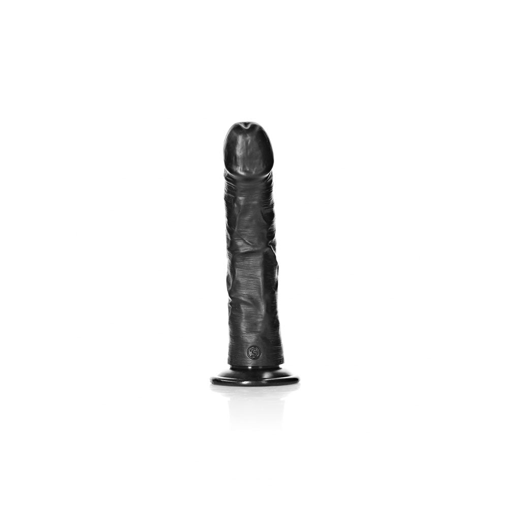 REALROCK Realistic Regular Curved Dildo with Suction Cup - 20 cm - Black 20 cm (8) Dong - REA118BLK
