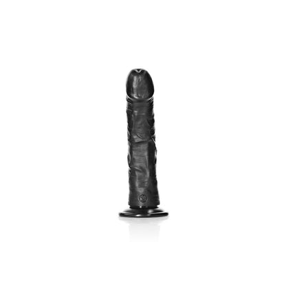 REALROCK Realistic Regular Curved Dildo with Suction Cup - 20 cm - Black 20 cm (8) Dong - REA118BLK