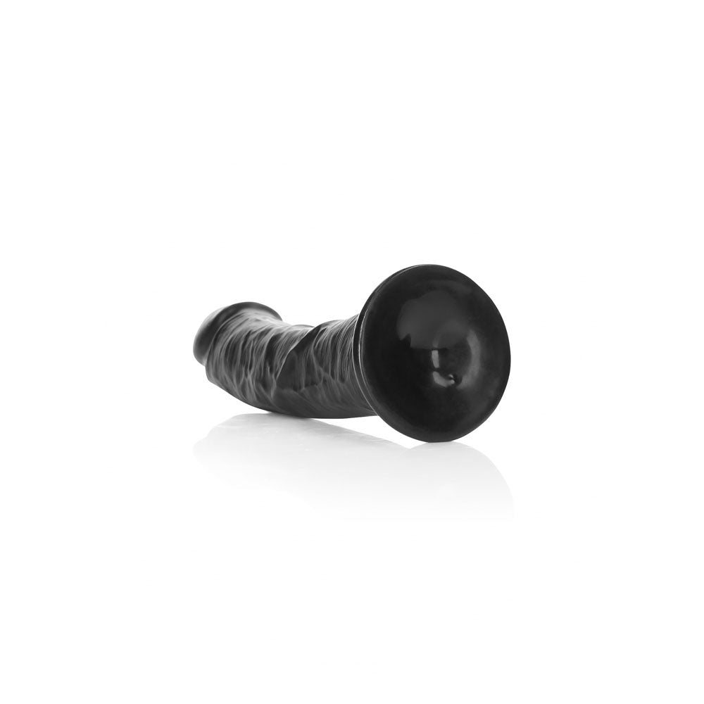 REALROCK Realistic Regular Curved Dildo with Suction Cup - 20 cm - Black 20 cm (8) Dong - REA118BLK