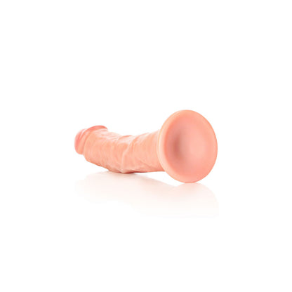 REALROCK Realistic Regular Curved Dildo with Suction Cup - 20 cm Flesh (8'') Dong