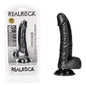 REALROCK Realistic Regular Curved Dildo with Balls - 15.5 cm Black (6'') Dong