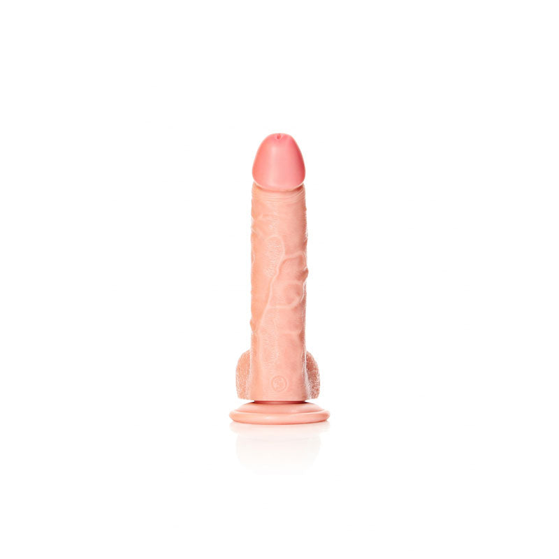 REALROCK Realistic Regular Curved Dildo with Balls - 20.5 cm Flesh (8'')