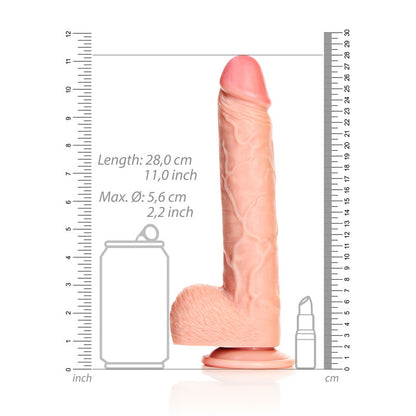 REALROCK Straight Realistic Dildo with Balls - 25.5 cm - Flesh 25.5 cm (10) Dong-REA127FLE