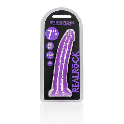 REALROCK 18 cm Slim Glow in the Dark Neon - Purple - Glow in Dark Purple 18 cm (7) Dong-REA142GLOPUR