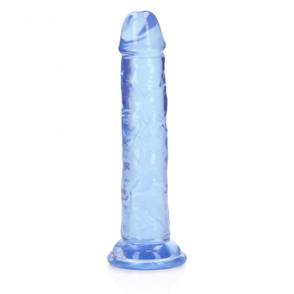 REALROCK 15.5 cm Straight Dildo - Blue - Blue 15.5 cm (6) Dong - REA150BLU