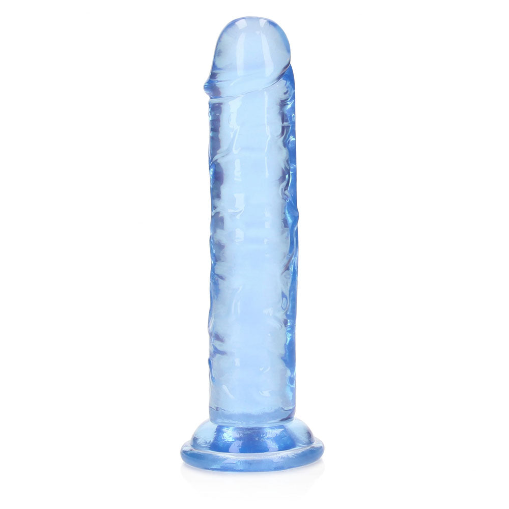 REALROCK 15.5 cm Straight Dildo - Blue - Blue 15.5 cm (6) Dong - REA150BLU