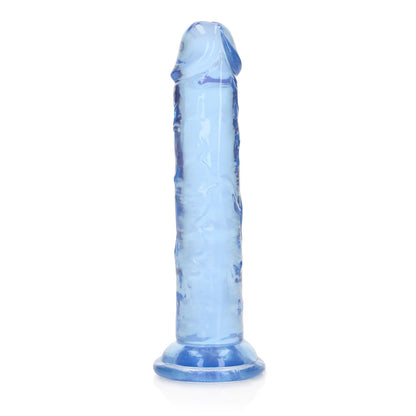 REALROCK 15.5 cm Straight Dildo - Blue - Blue 15.5 cm (6) Dong - REA150BLU