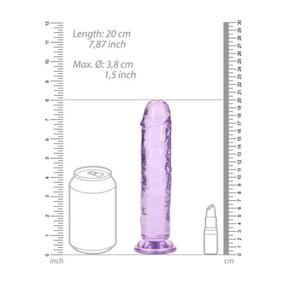 REALROCK 18 cm Straight Dildo - Purple - Purple 18 cm (7) Dong-REA152PUR