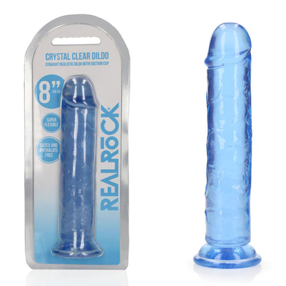 REALROCK 20 cm Straight Dildo - Blue - Blue 20 cm (8) Dong - REA153BLU