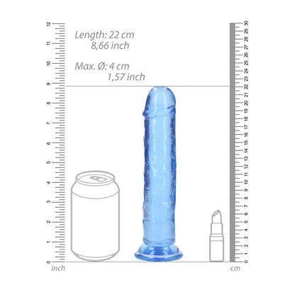 REALROCK 20 cm Straight Dildo - Blue - Blue 20 cm (8) Dong - REA153BLU