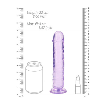 REALROCK 20 cm Straight Dildo - Purple - Purple 20 cm (8) Dong - REA153PUR