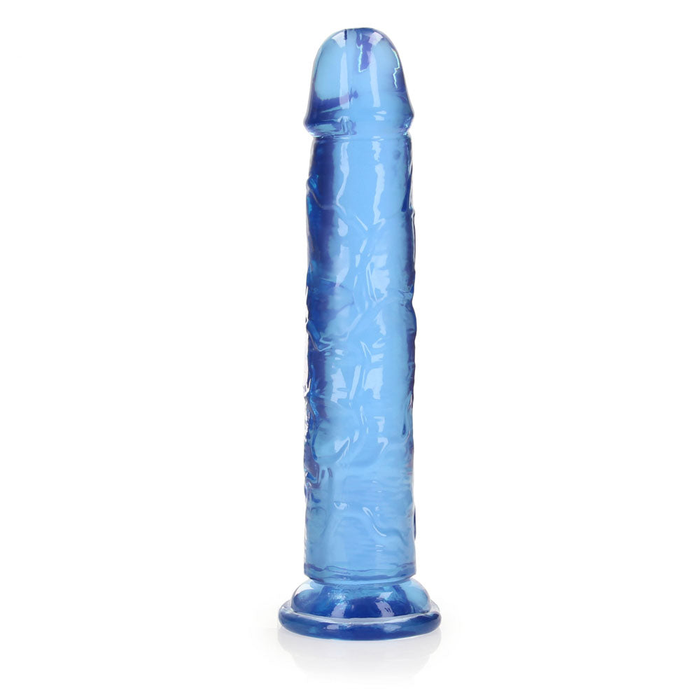 REALROCK 25 cm Straight Dildo - Blue - Blue 25 cm (10) Dong - REA154BLU
